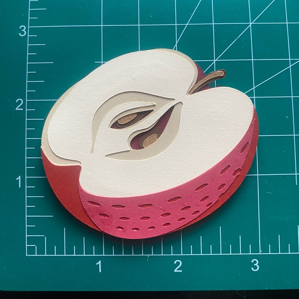 3D Magnet Apple Half